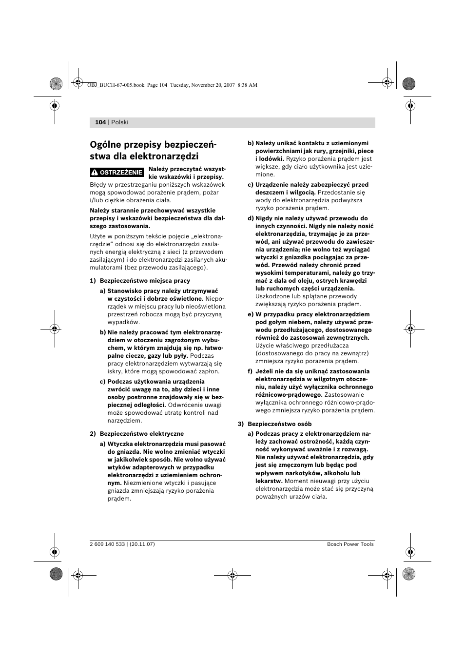 Bosch GSB 13 RE Professional User Manual | Page 104 / 210