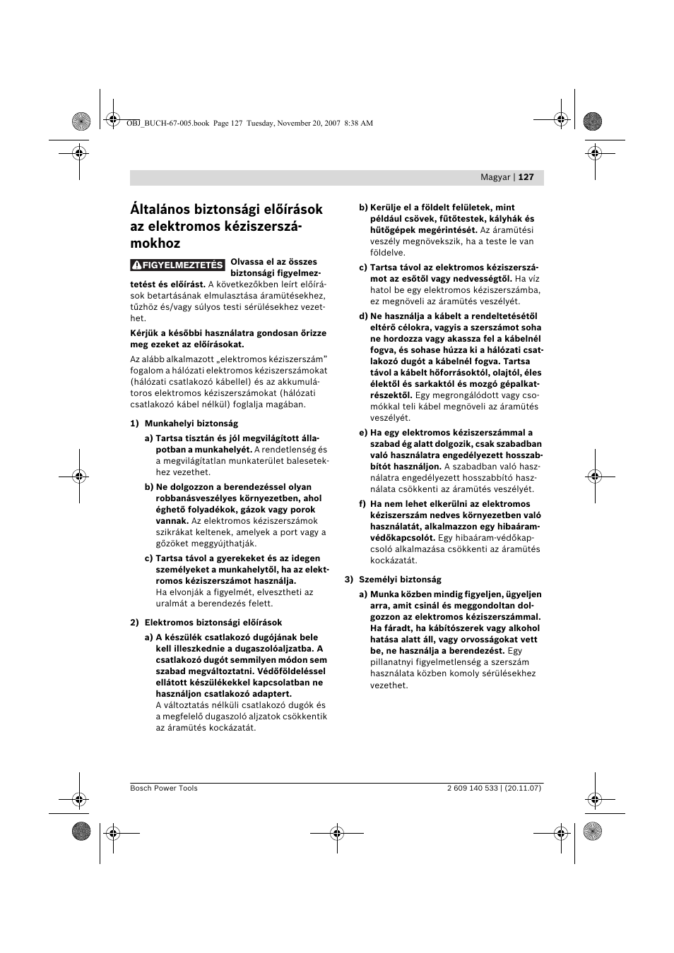 Bosch GSB 13 RE Professional User Manual | Page 127 / 210