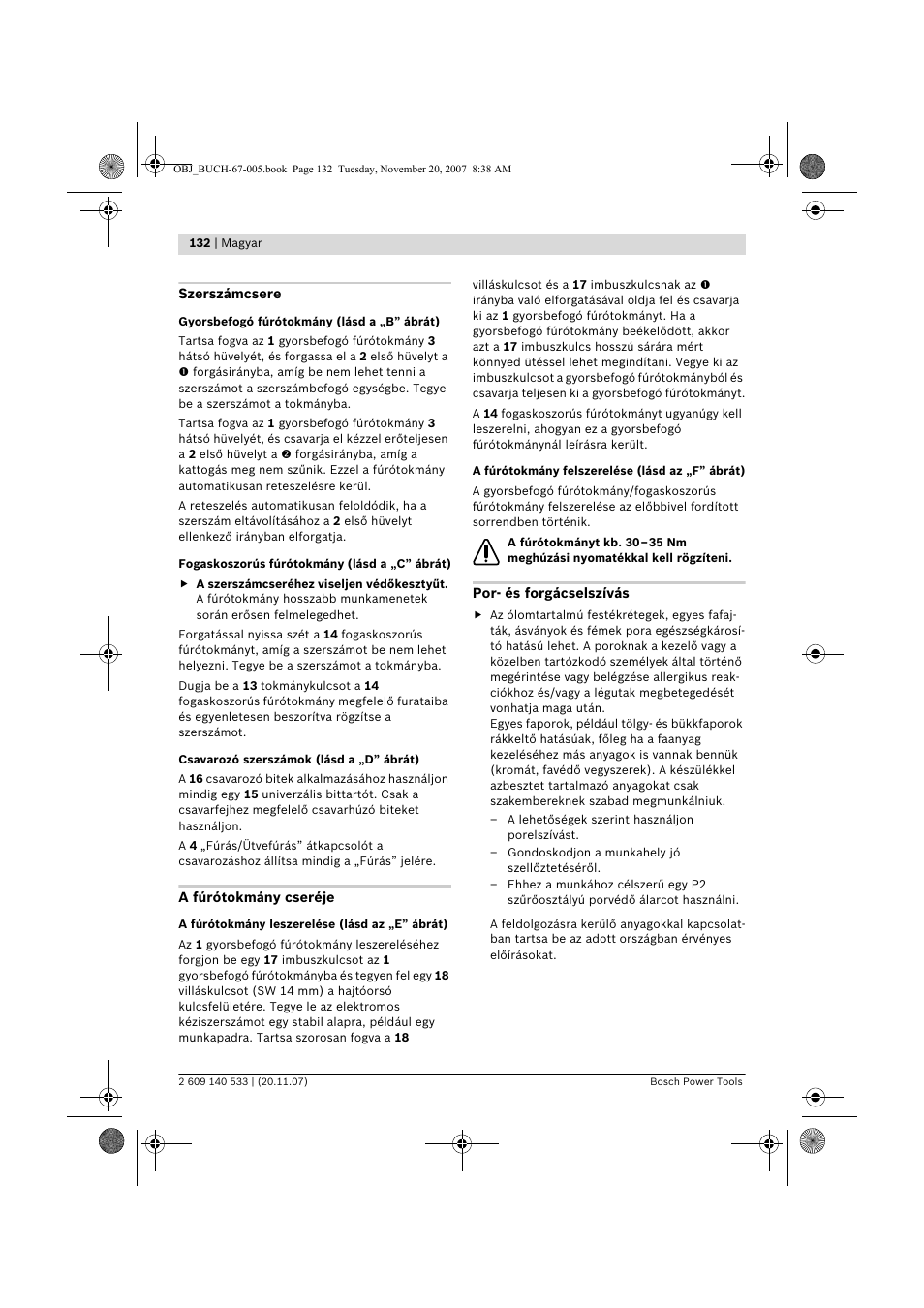 Bosch GSB 13 RE Professional User Manual | Page 132 / 210