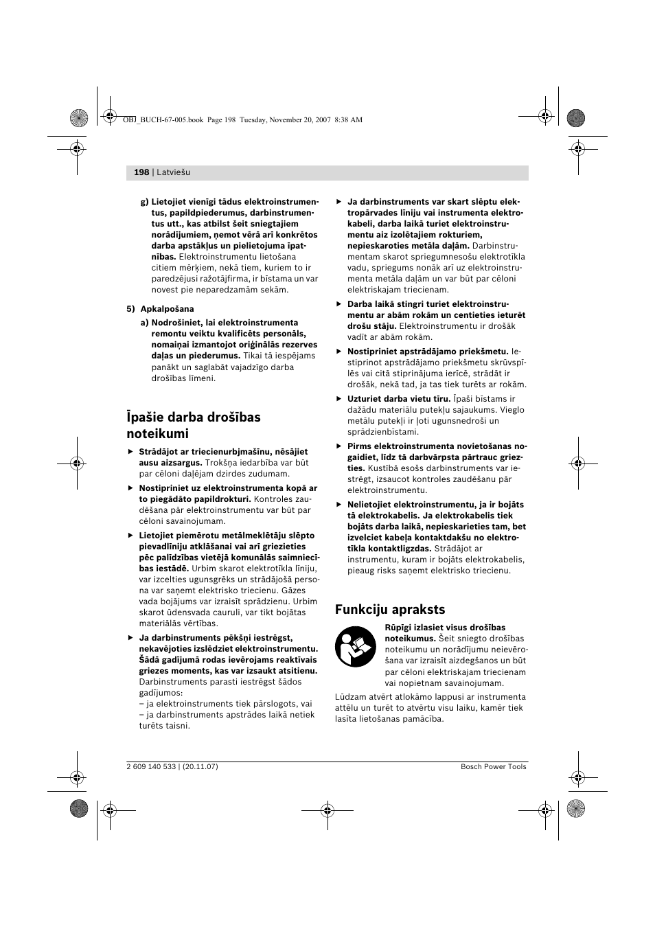 Funkciju apraksts | Bosch GSB 13 RE Professional User Manual | Page 198 / 210