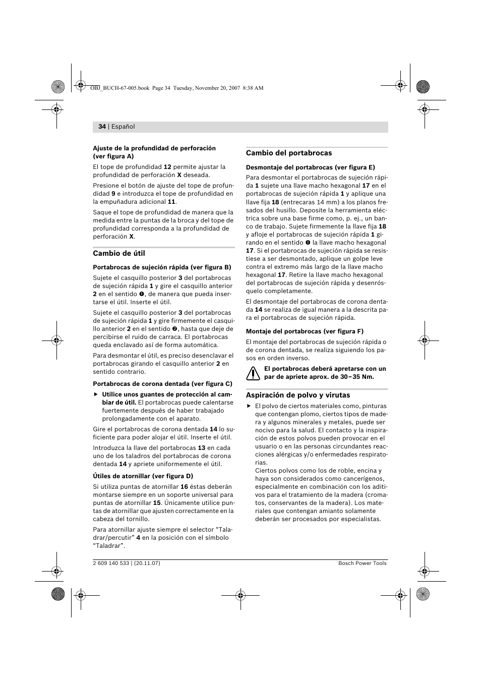 Bosch GSB 13 RE Professional User Manual | Page 34 / 210