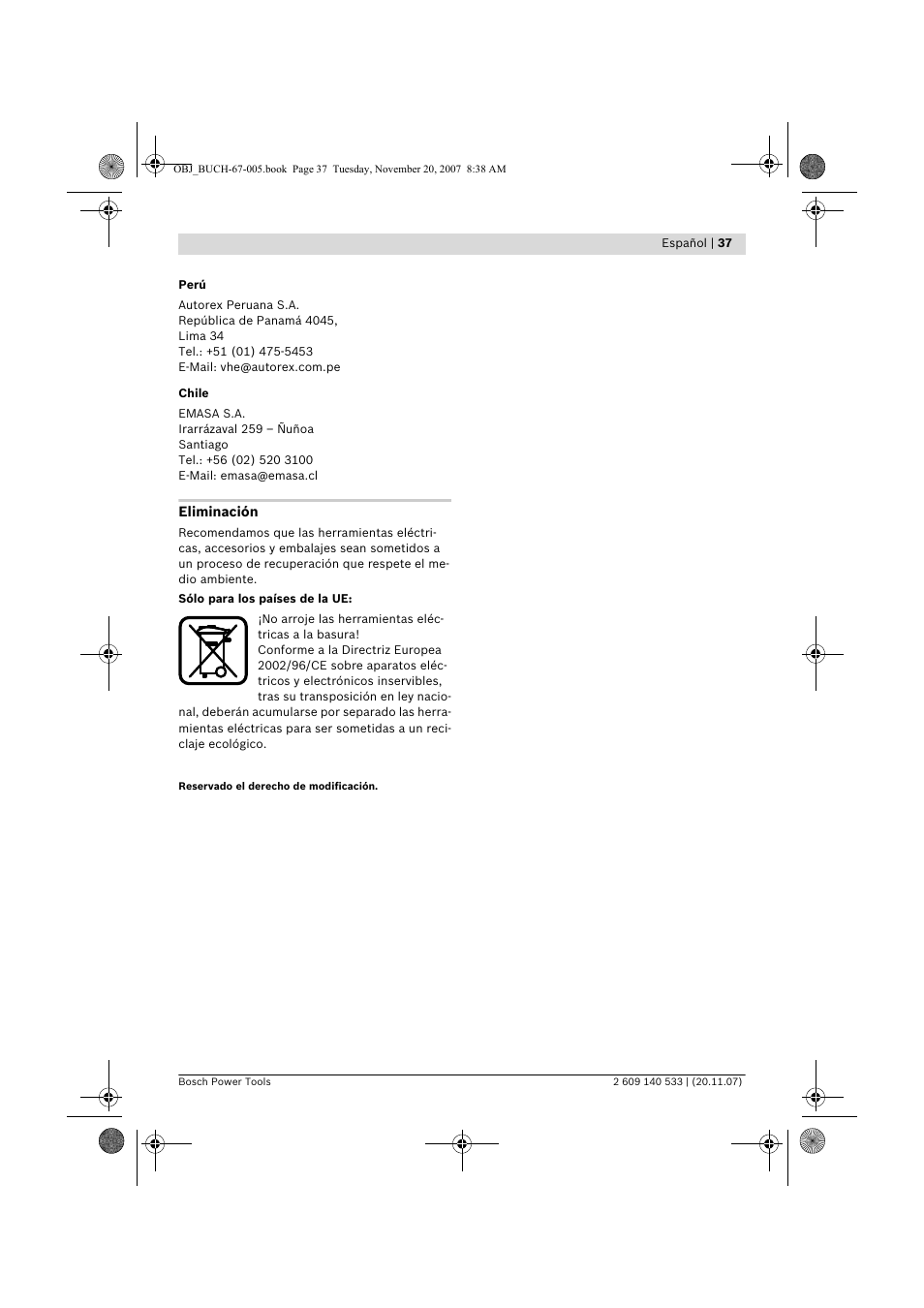 Bosch GSB 13 RE Professional User Manual | Page 37 / 210