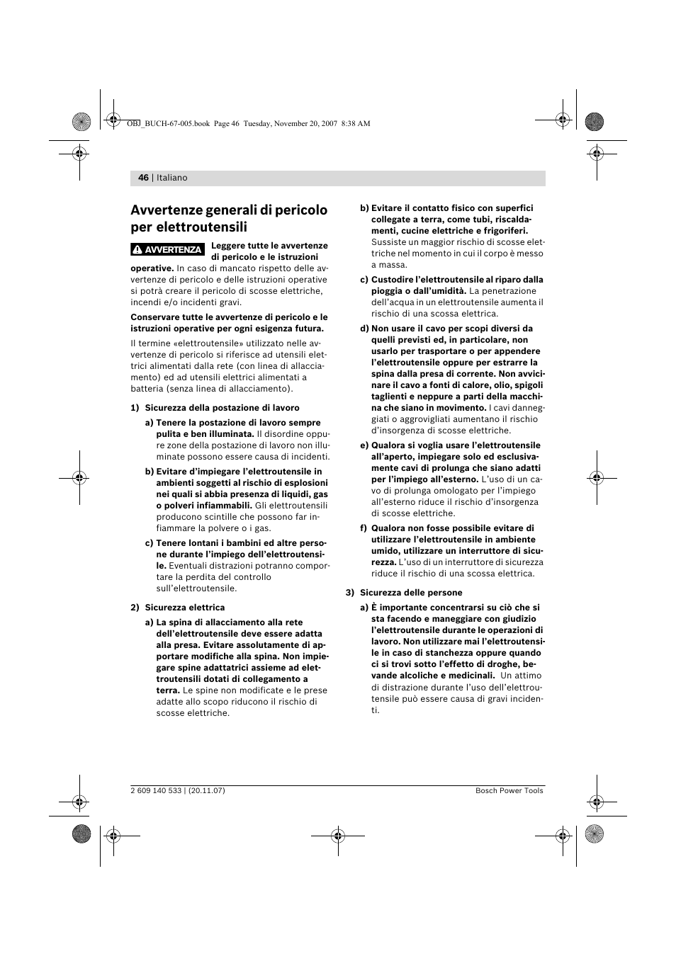 Bosch GSB 13 RE Professional User Manual | Page 46 / 210