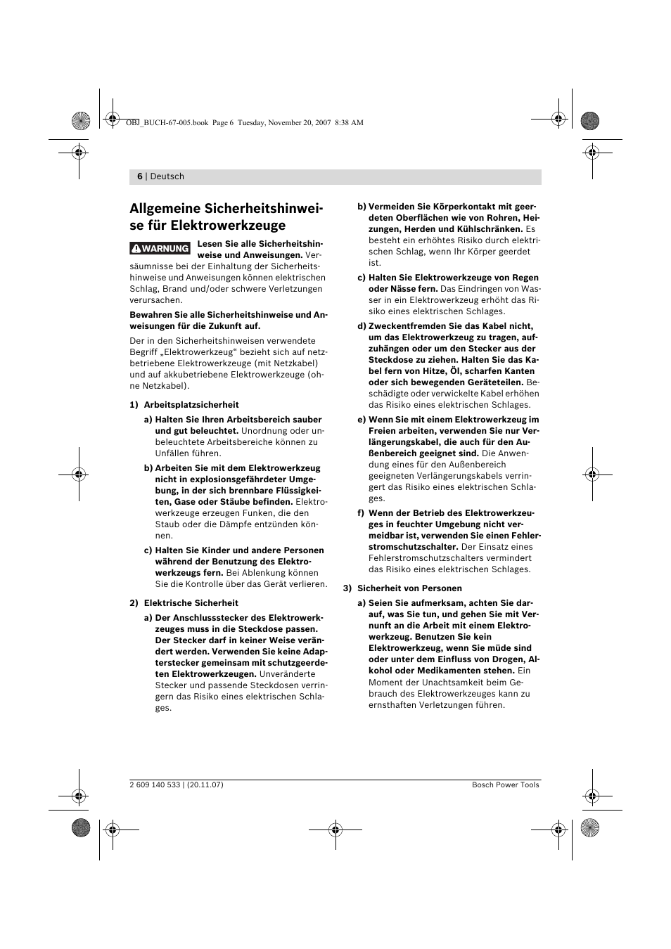 Bosch GSB 13 RE Professional User Manual | Page 6 / 210