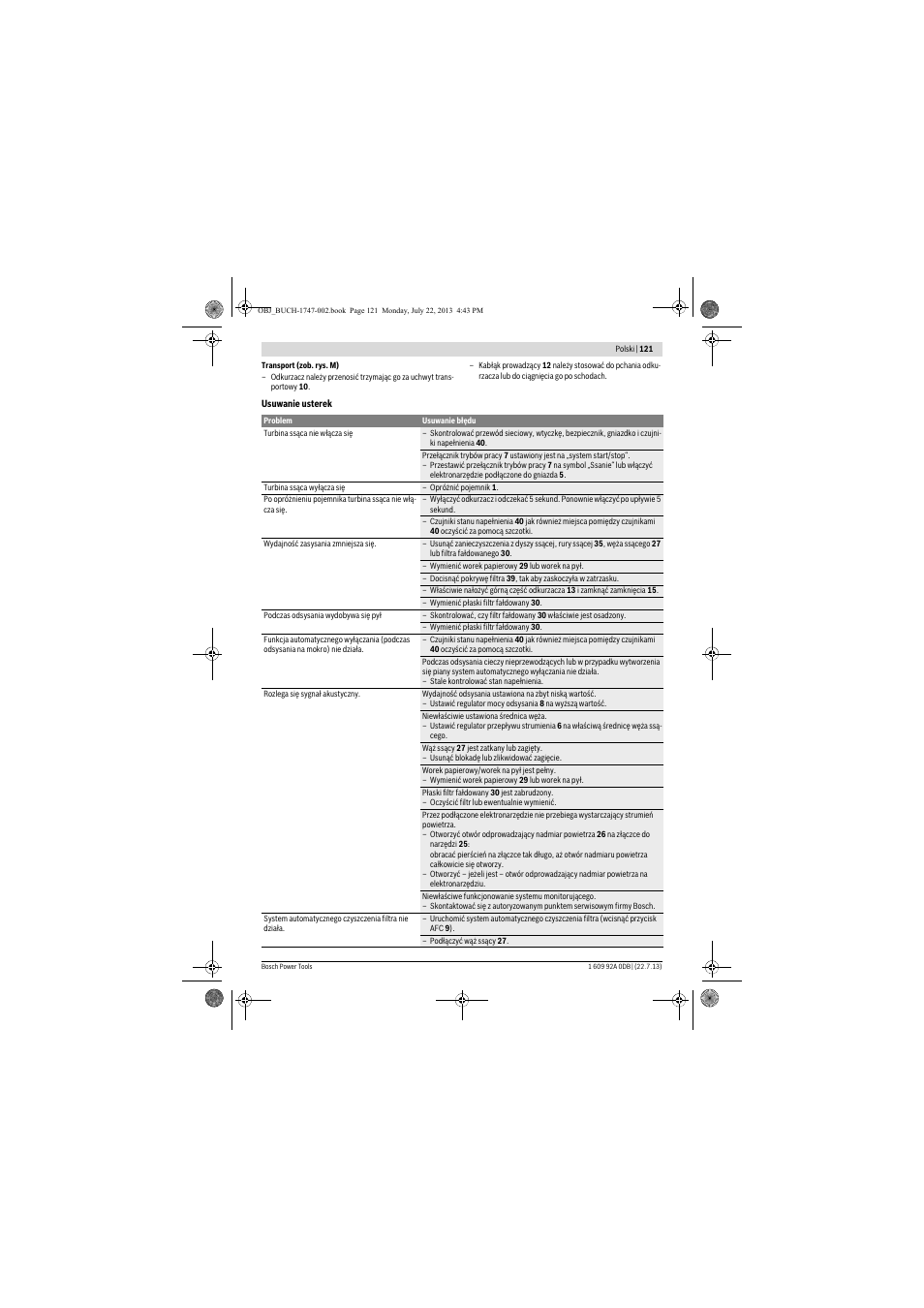 Bosch GAS 55 M AFC Professional User Manual | Page 121 / 264