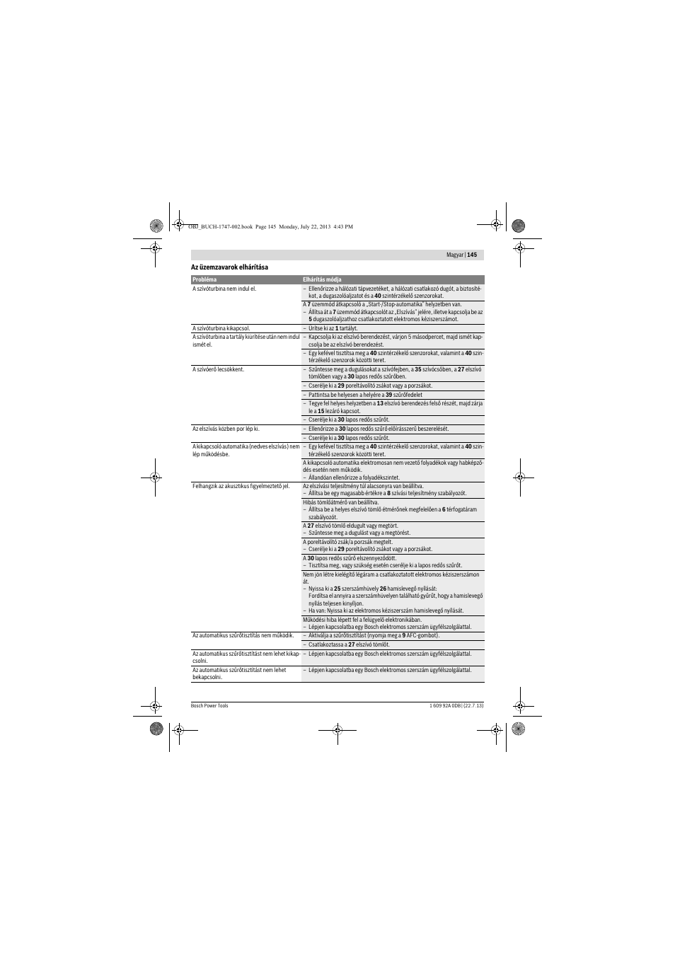 Bosch GAS 55 M AFC Professional User Manual | Page 145 / 264