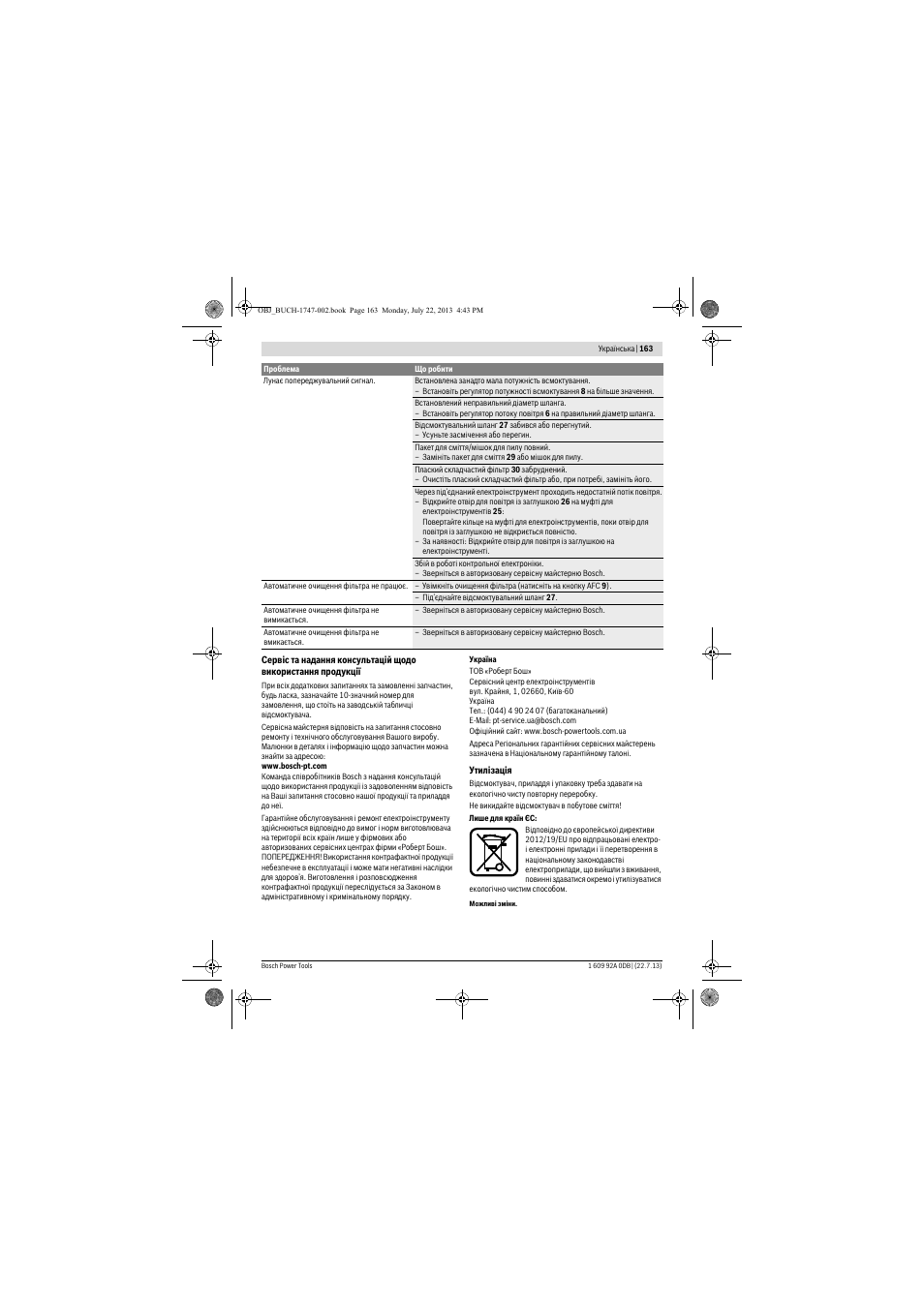 Bosch GAS 55 M AFC Professional User Manual | Page 163 / 264