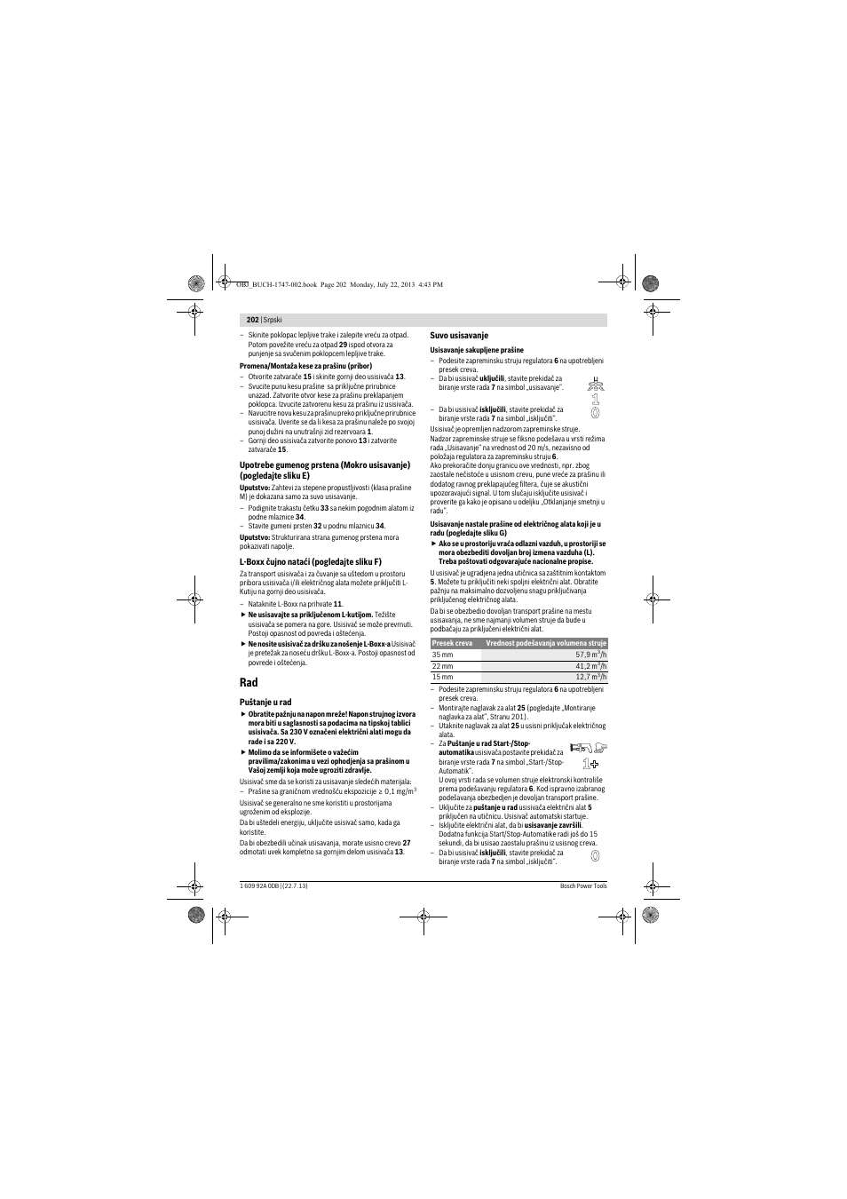 Bosch GAS 55 M AFC Professional User Manual | Page 202 / 264