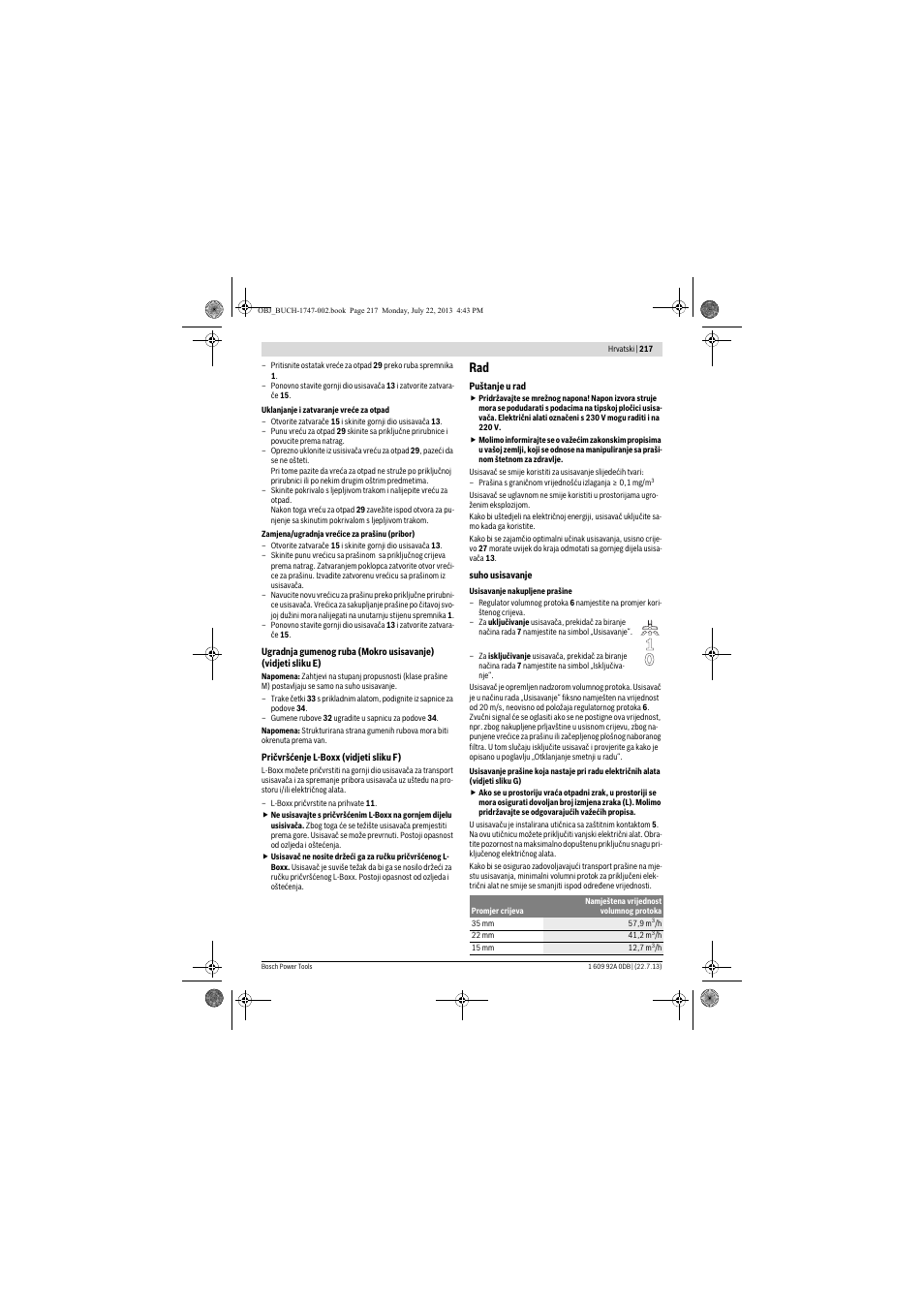 Bosch GAS 55 M AFC Professional User Manual | Page 217 / 264