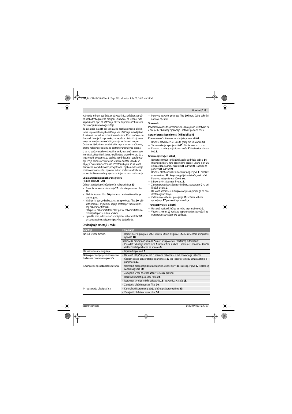 Bosch GAS 55 M AFC Professional User Manual | Page 219 / 264