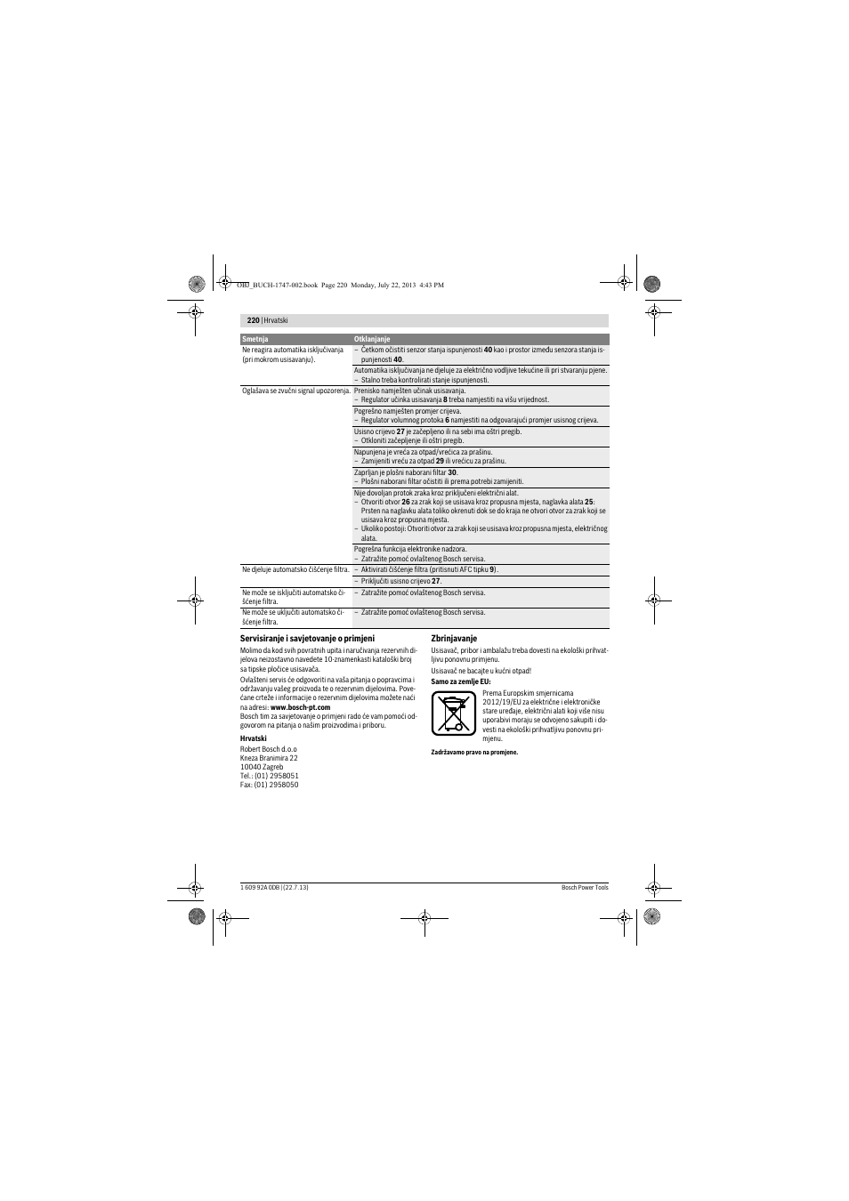 Bosch GAS 55 M AFC Professional User Manual | Page 220 / 264