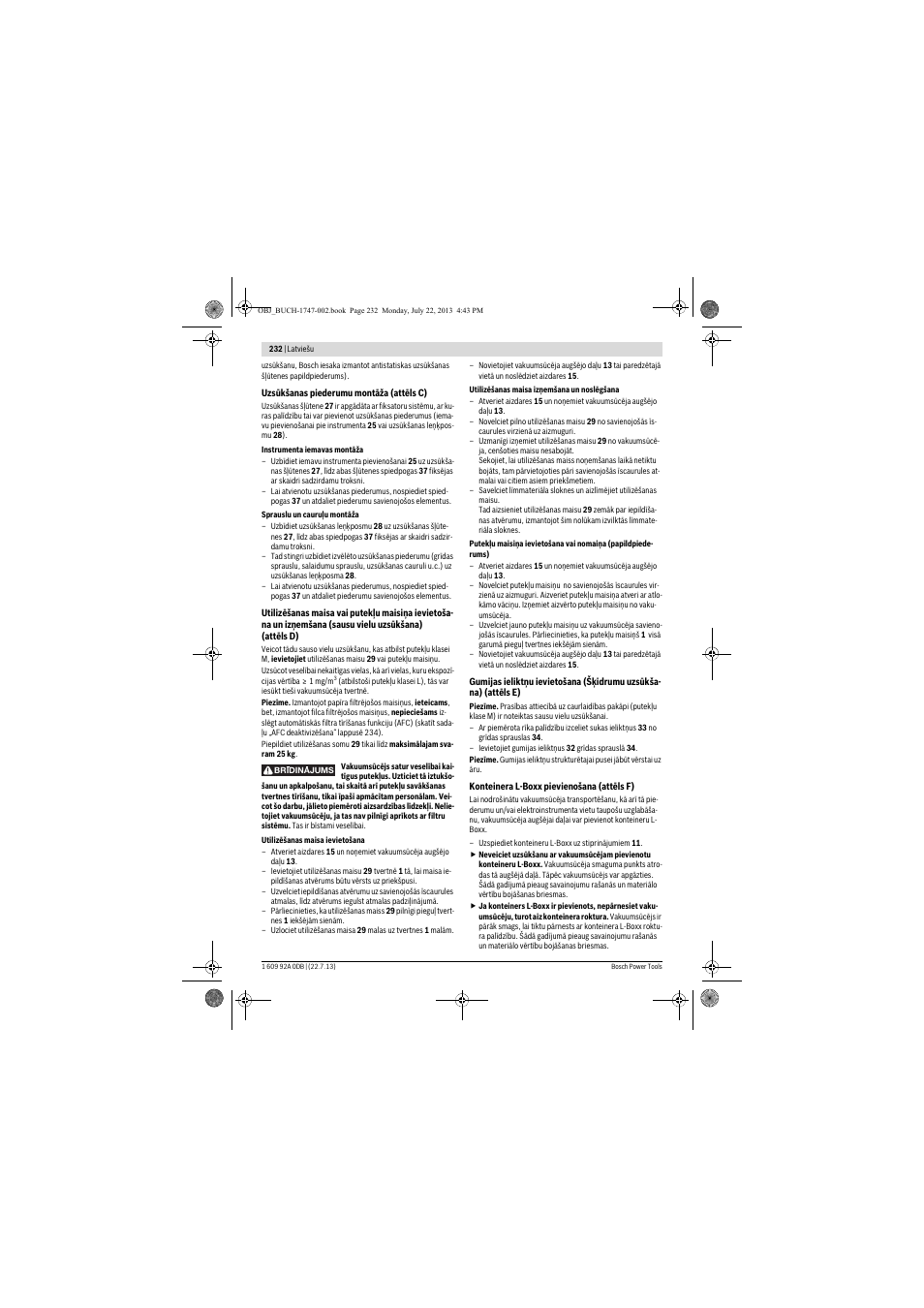 Bosch GAS 55 M AFC Professional User Manual | Page 232 / 264