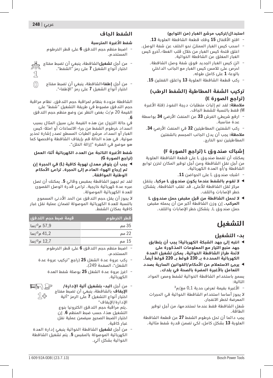 ليغشتلا | Bosch GAS 55 M AFC Professional User Manual | Page 248 / 264