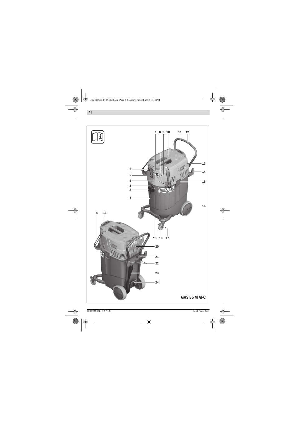 Bosch GAS 55 M AFC Professional User Manual | Page 3 / 264