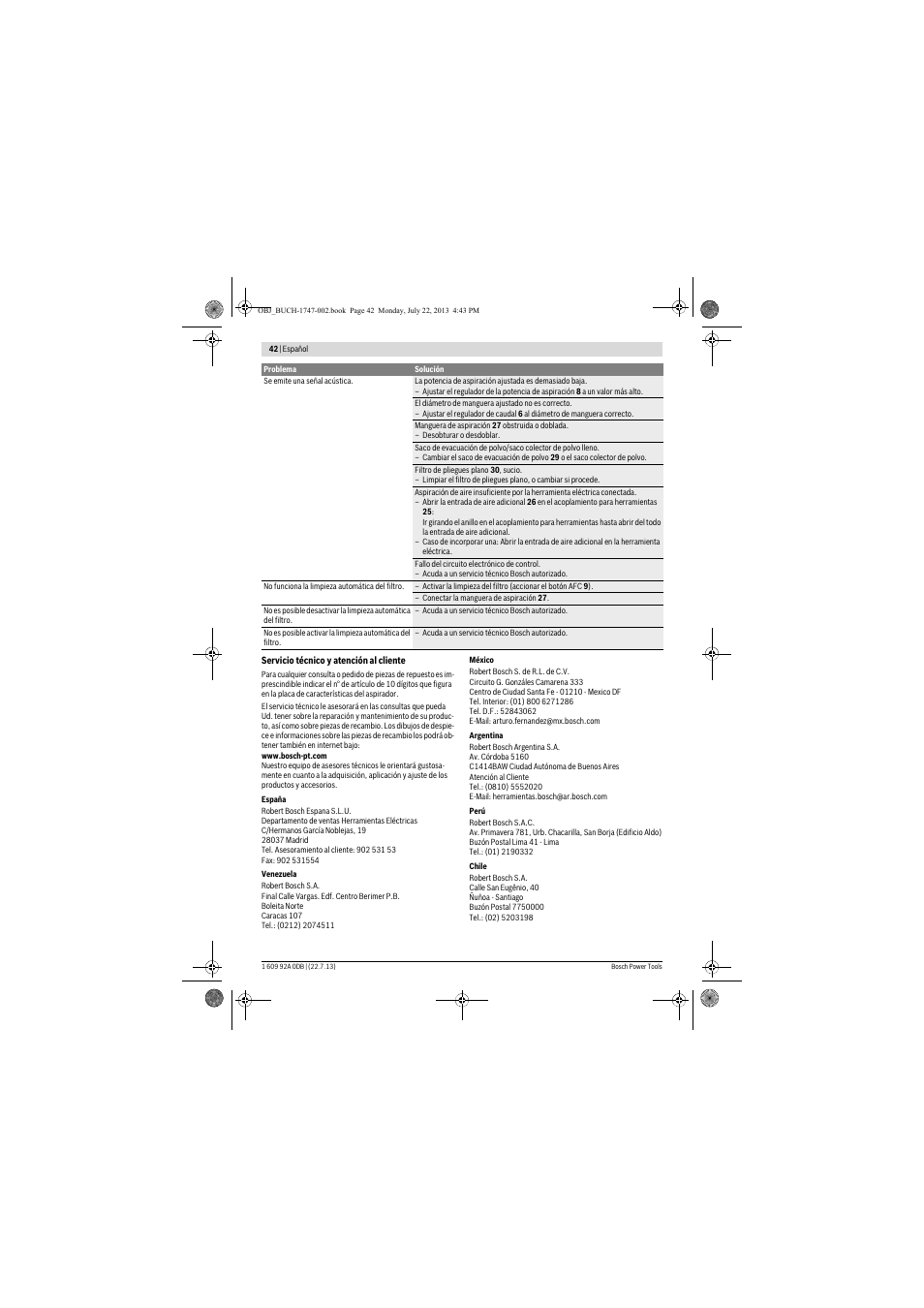 Bosch GAS 55 M AFC Professional User Manual | Page 42 / 264