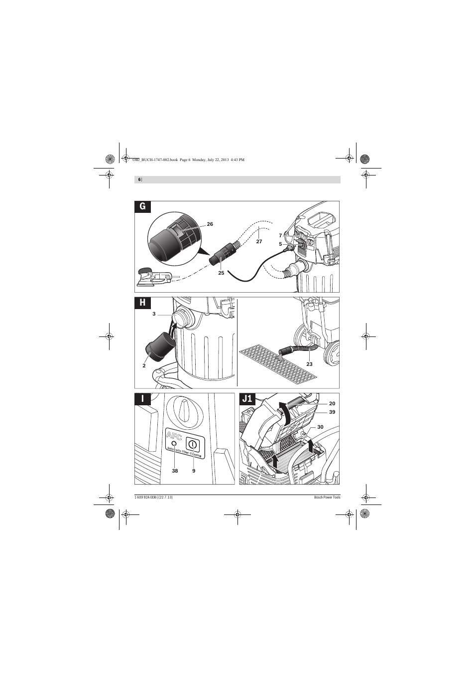 Gh i j1 | Bosch GAS 55 M AFC Professional User Manual | Page 6 / 264