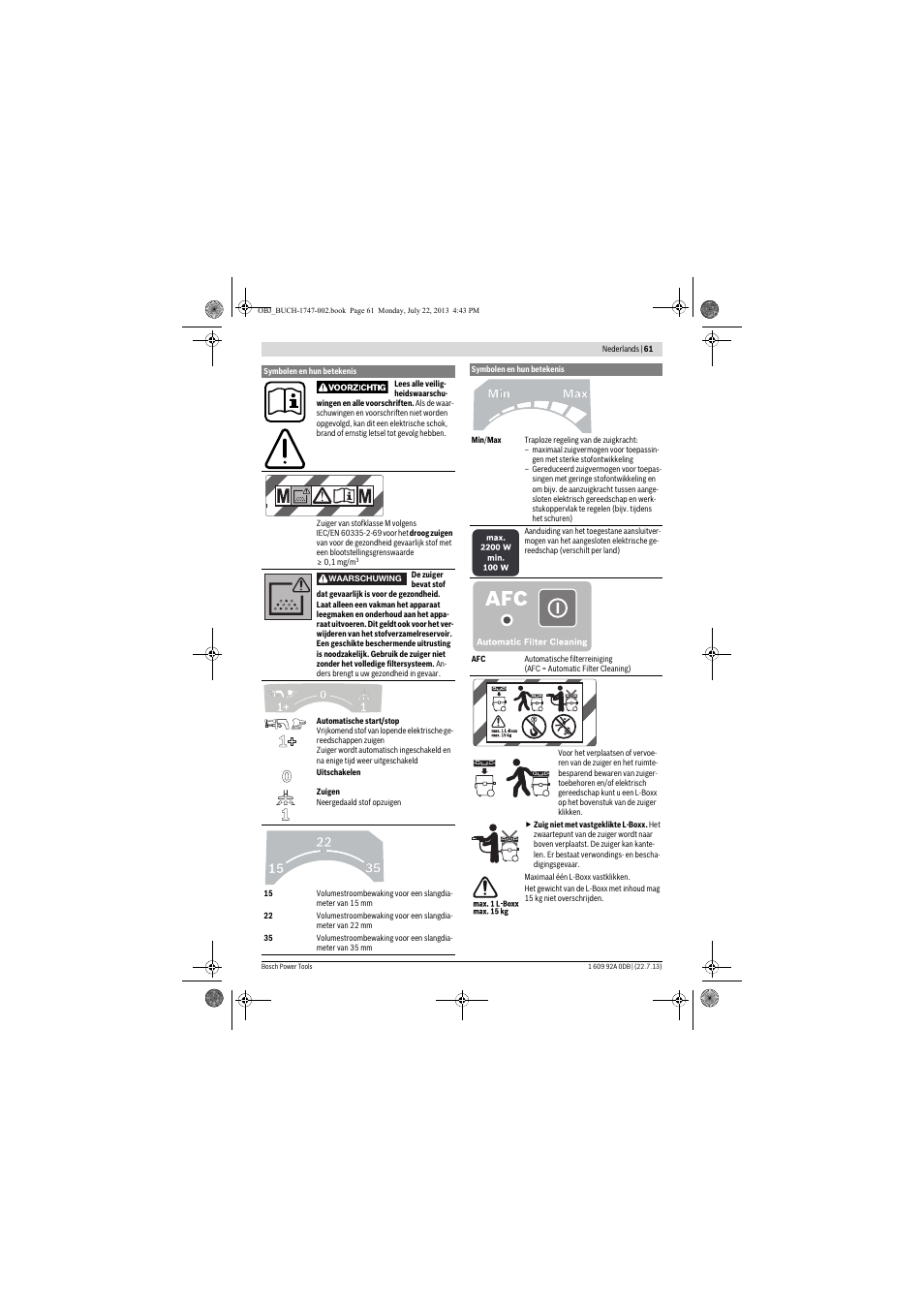 Bosch GAS 55 M AFC Professional User Manual | Page 61 / 264