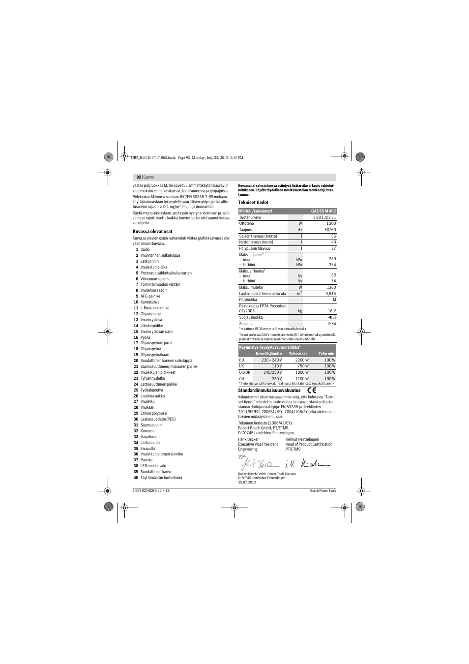 Bosch GAS 55 M AFC Professional User Manual | Page 92 / 264