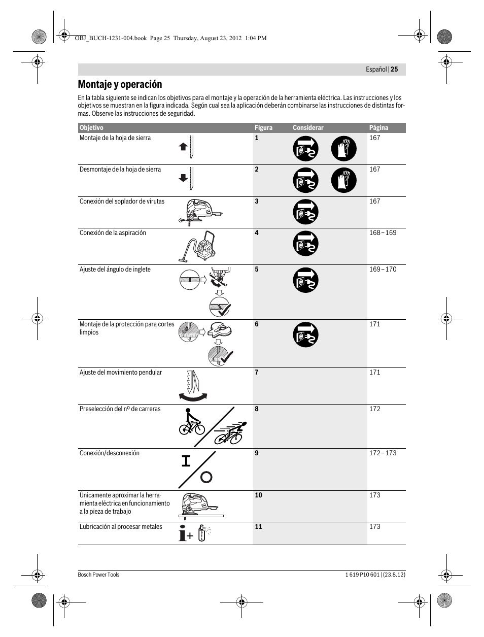 Montaje y operación | Bosch GST 90 E Professional User Manual | Page 25 / 178