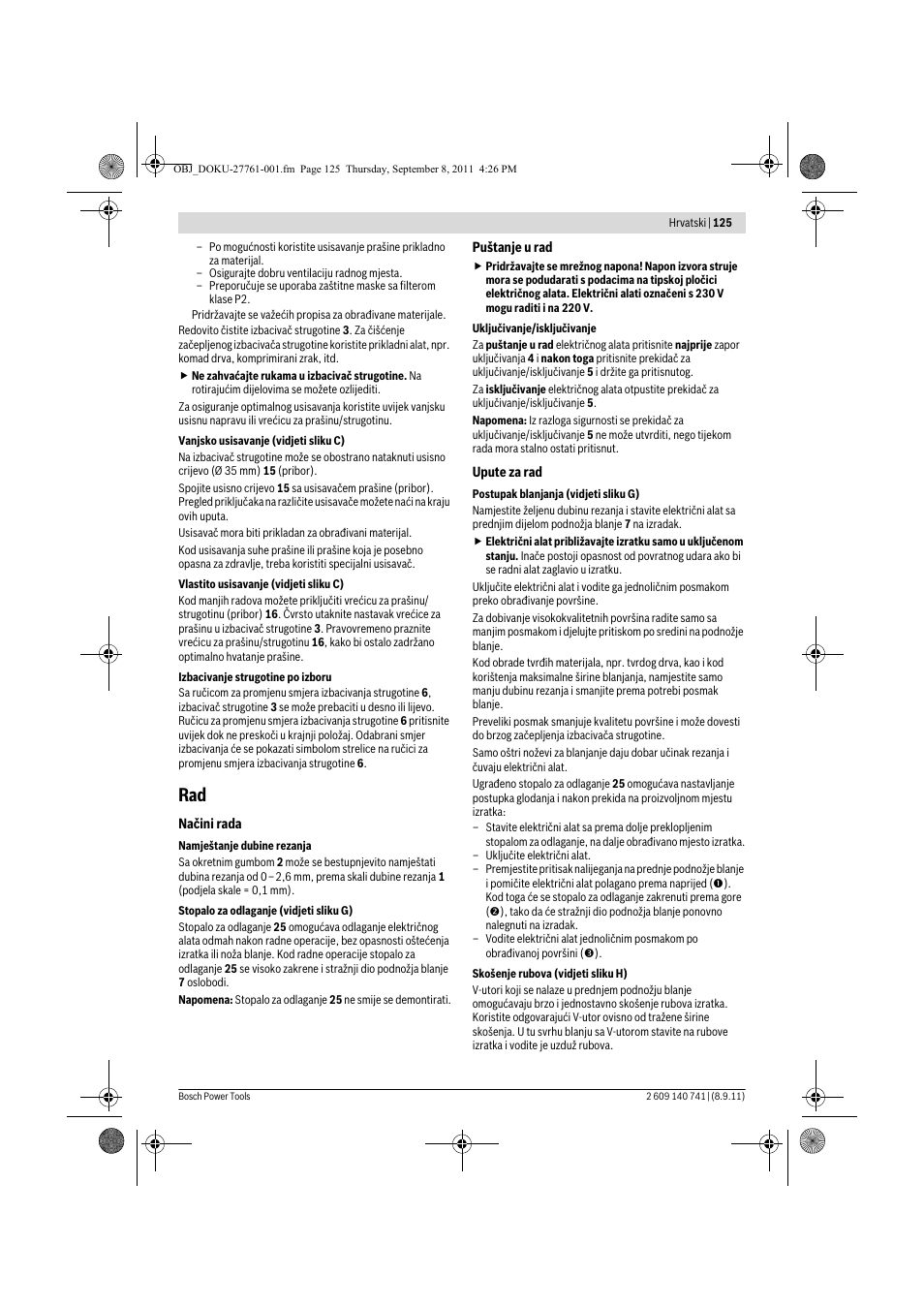 Bosch GHO 26-82 Professional User Manual | Page 125 / 142