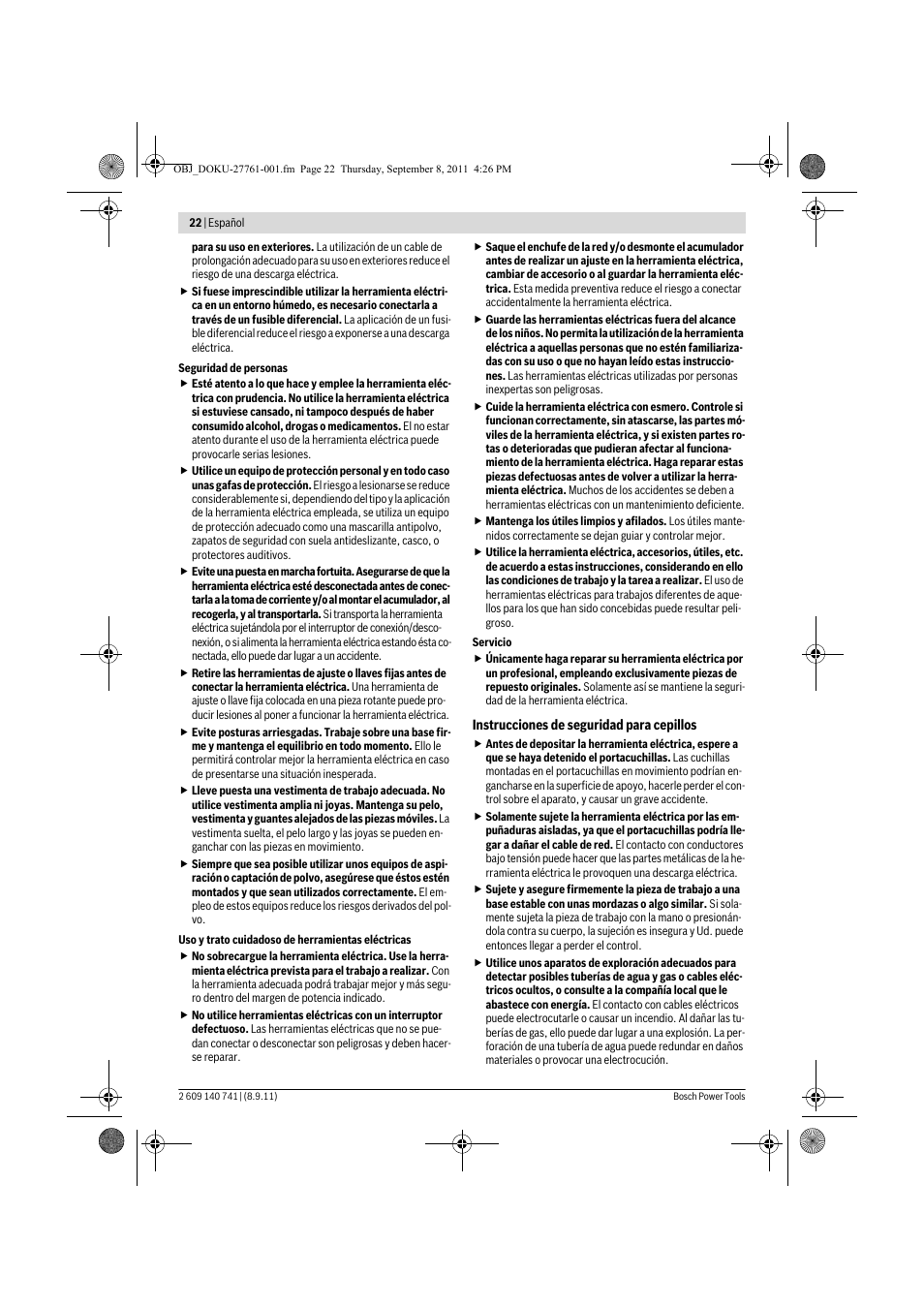 Bosch GHO 26-82 Professional User Manual | Page 22 / 142