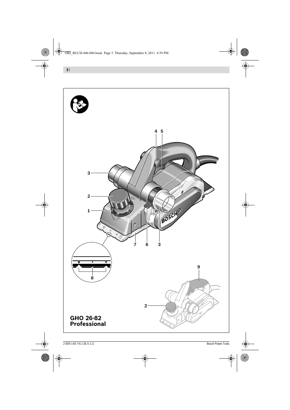 Gho 26-82 professional | Bosch GHO 26-82 Professional User Manual | Page 3 / 142