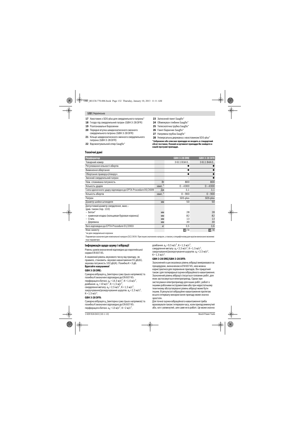 Bosch GBH 3-28 DRE Professional User Manual | Page 132 / 207