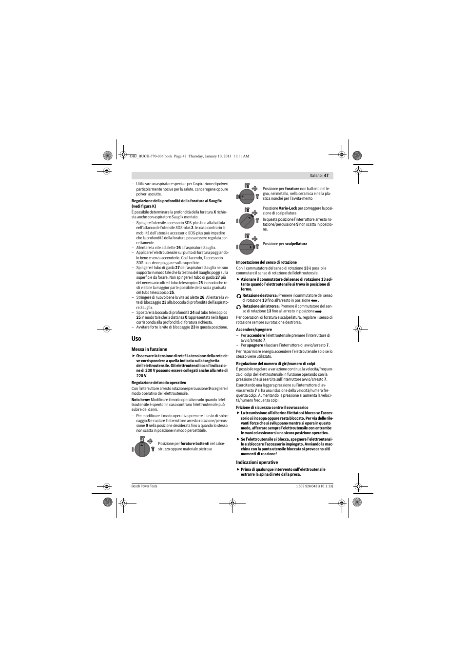 Bosch GBH 3-28 DRE Professional User Manual | Page 47 / 207