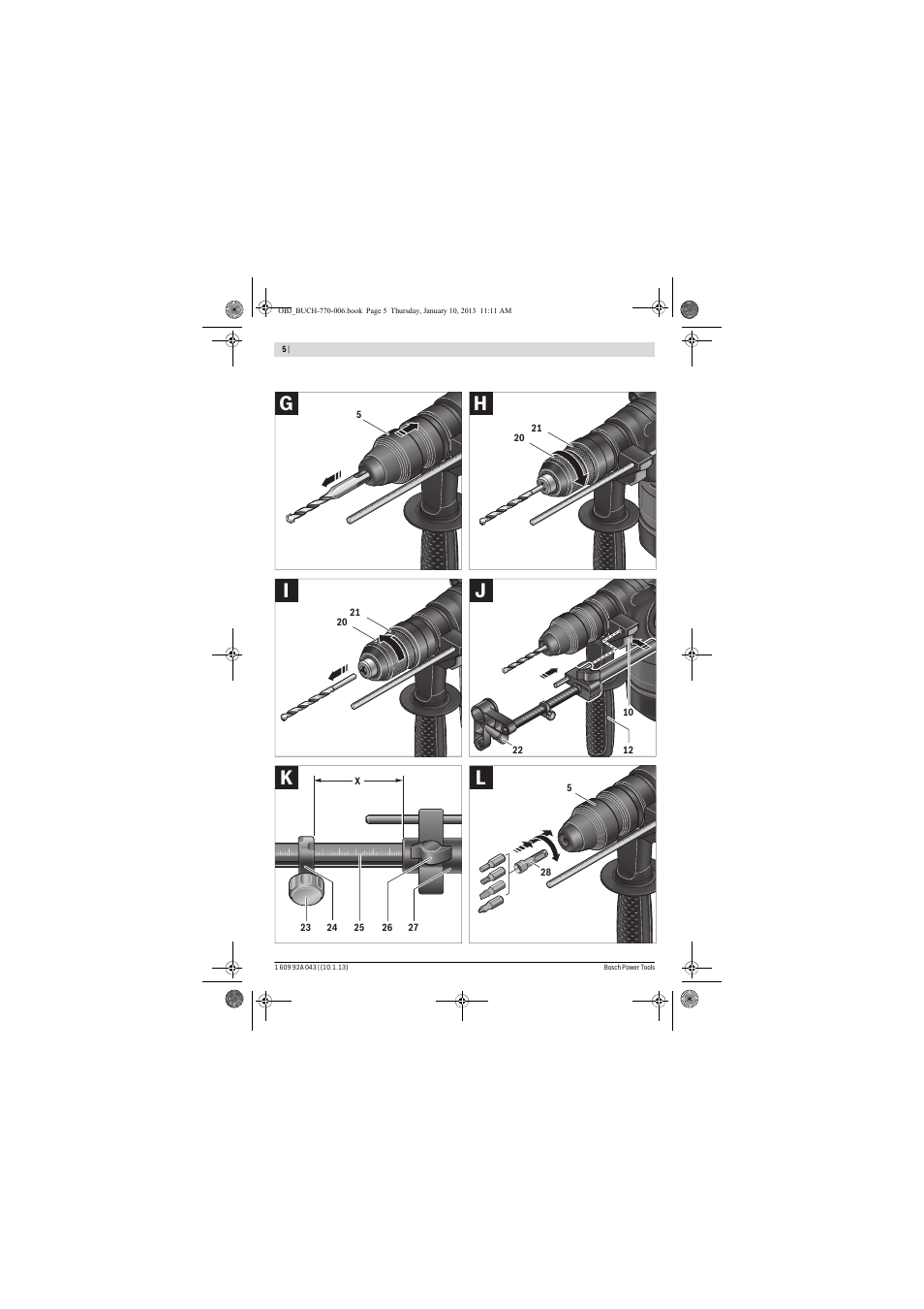 Bosch GBH 3-28 DRE Professional User Manual | Page 5 / 207