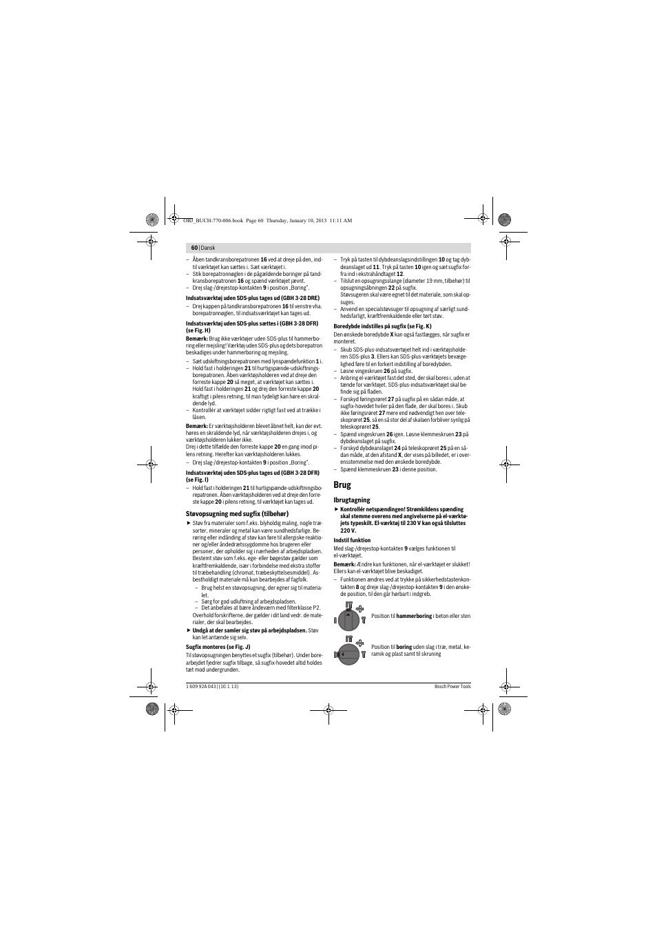 Brug | Bosch GBH 3-28 DRE Professional User Manual | Page 60 / 207