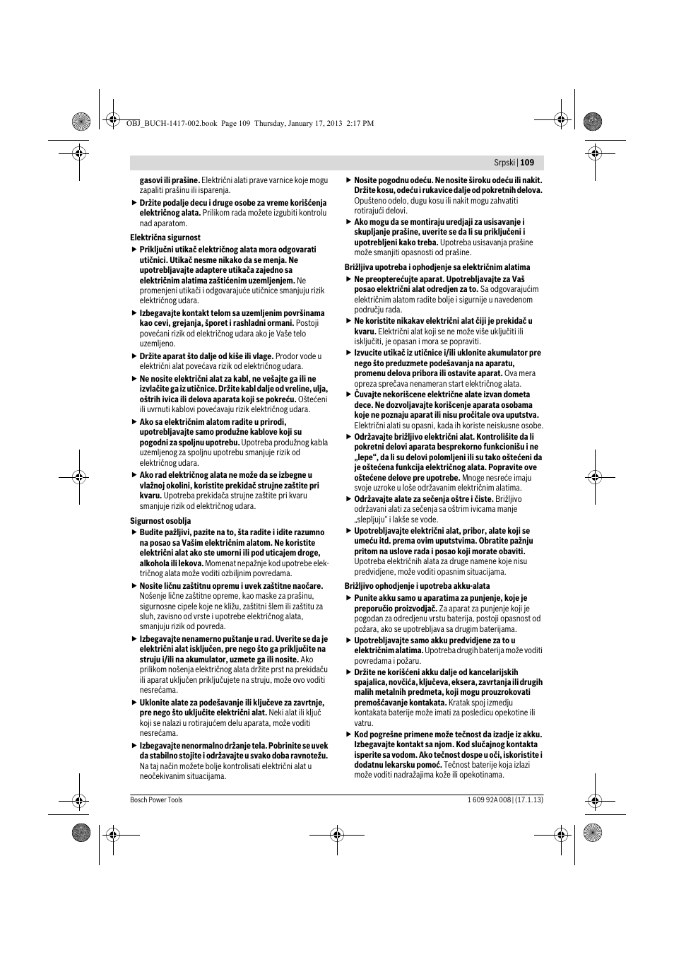 Bosch GUS 10,8 V-LI Professional User Manual | Page 109 / 145