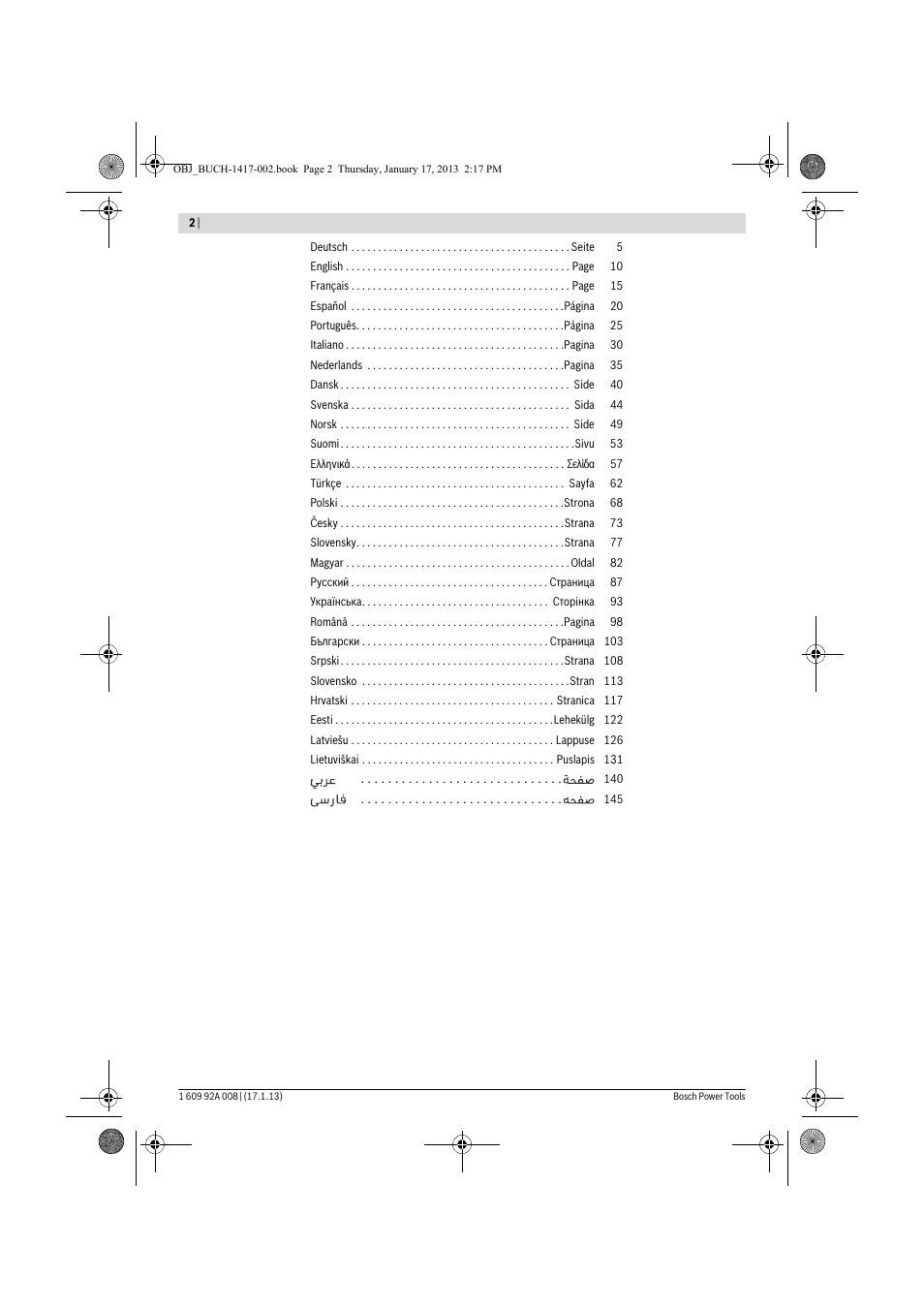 Bosch GUS 10,8 V-LI Professional User Manual | Page 2 / 145