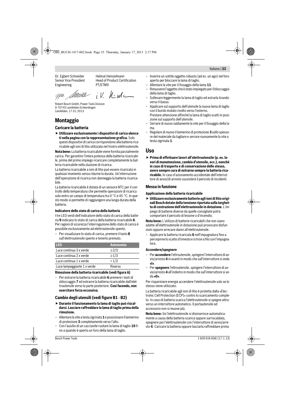 Montaggio | Bosch GUS 10,8 V-LI Professional User Manual | Page 33 / 145