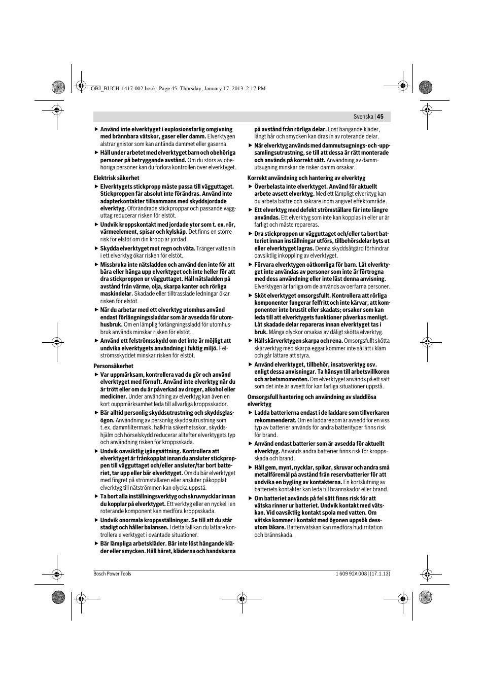 Bosch GUS 10,8 V-LI Professional User Manual | Page 45 / 145