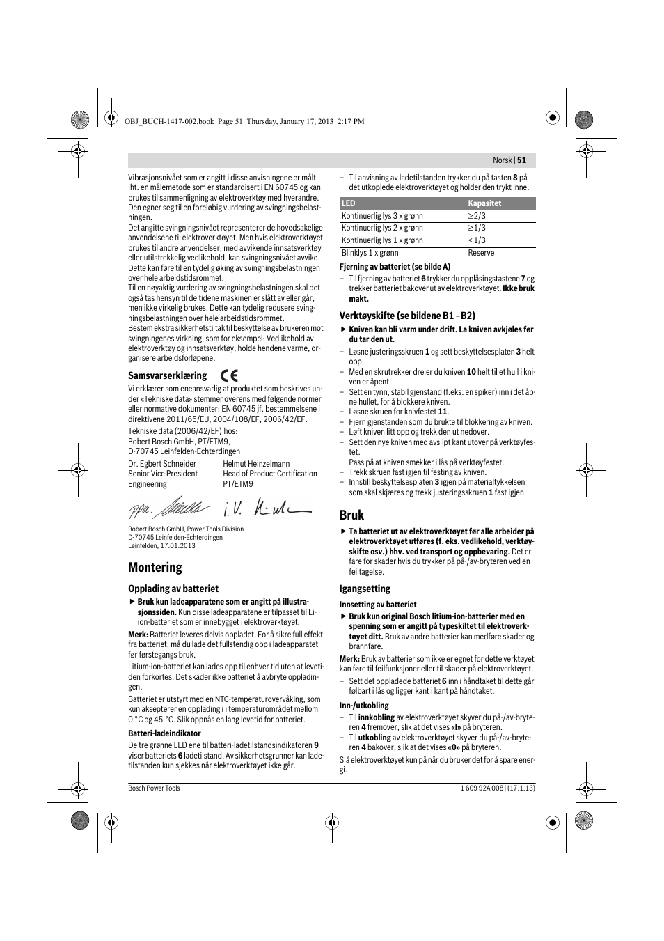 Montering, Bruk | Bosch GUS 10,8 V-LI Professional User Manual | Page 51 / 145