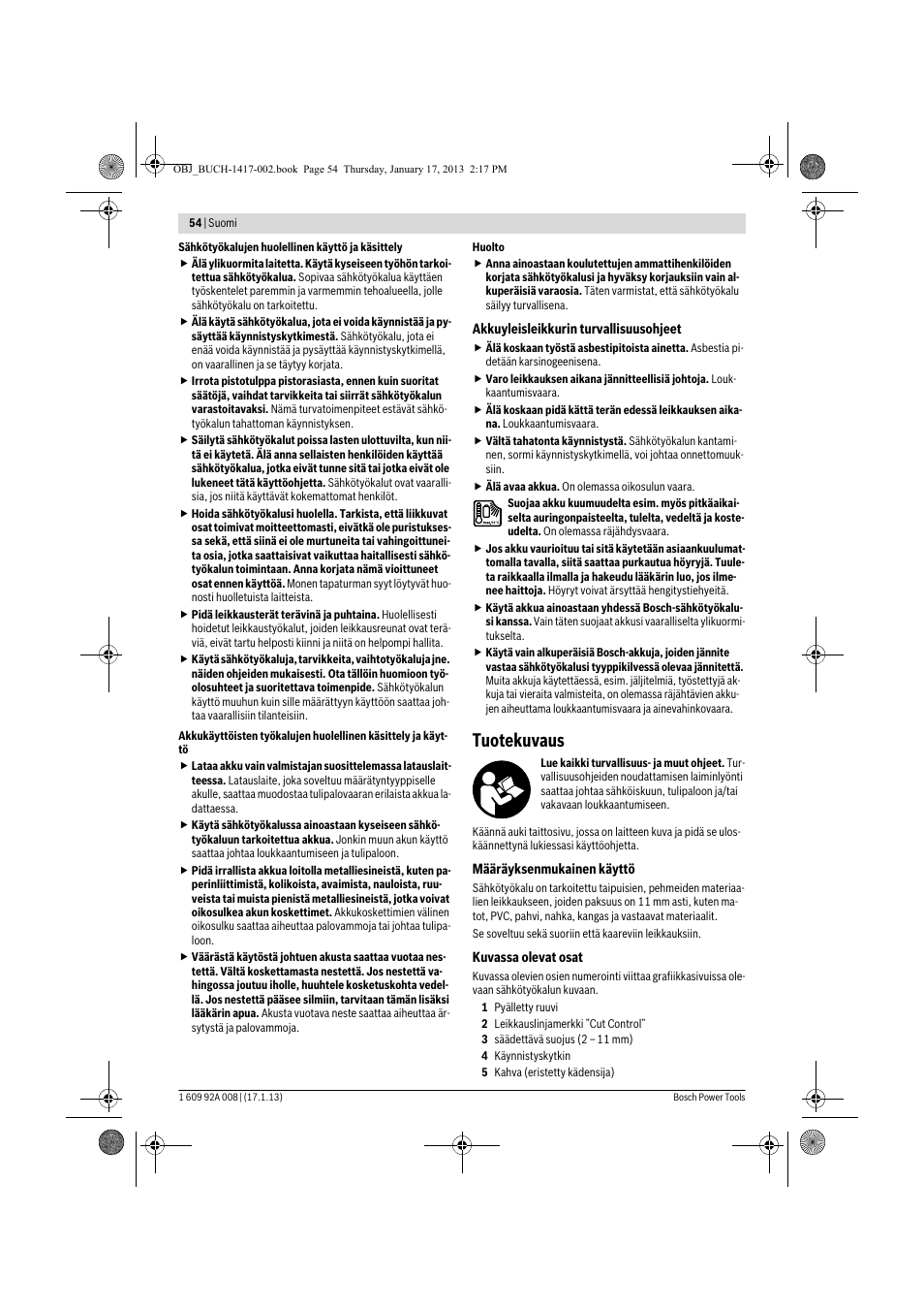 Tuotekuvaus | Bosch GUS 10,8 V-LI Professional User Manual | Page 54 / 145