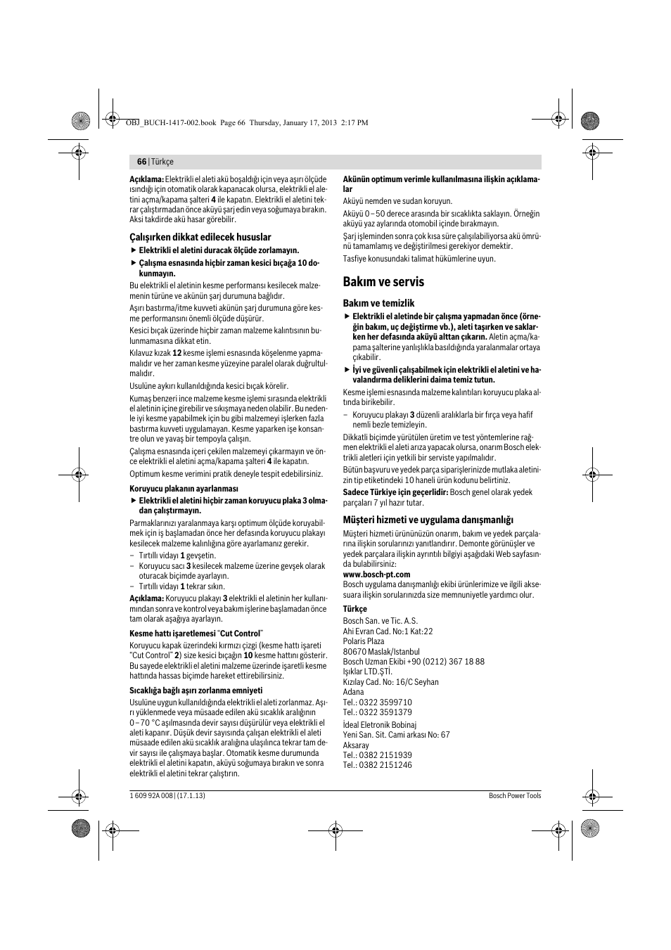 Bakım ve servis | Bosch GUS 10,8 V-LI Professional User Manual | Page 66 / 145