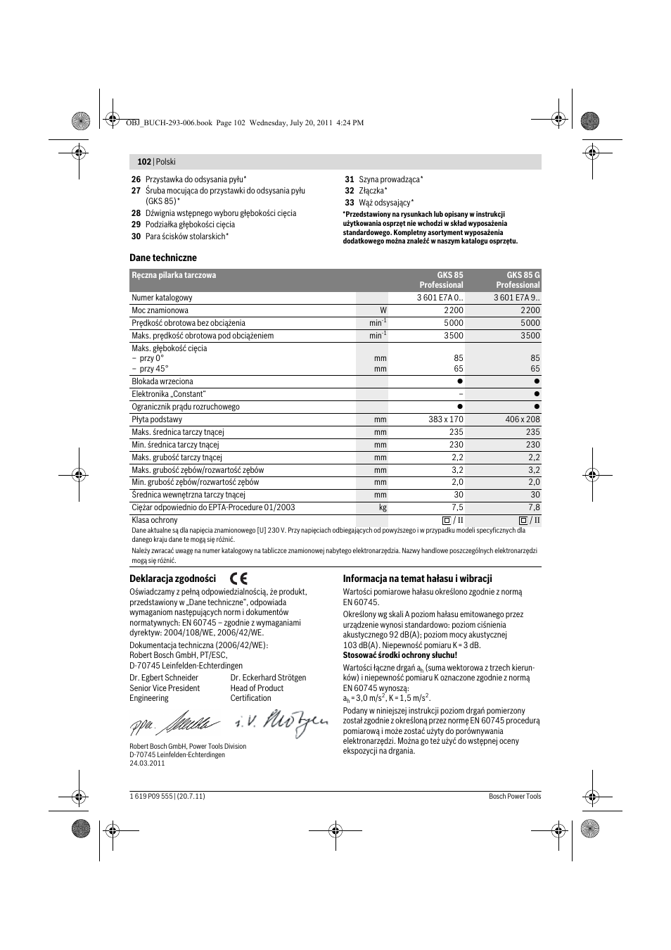 Bosch GKS 85 G Professional User Manual | Page 102 / 217