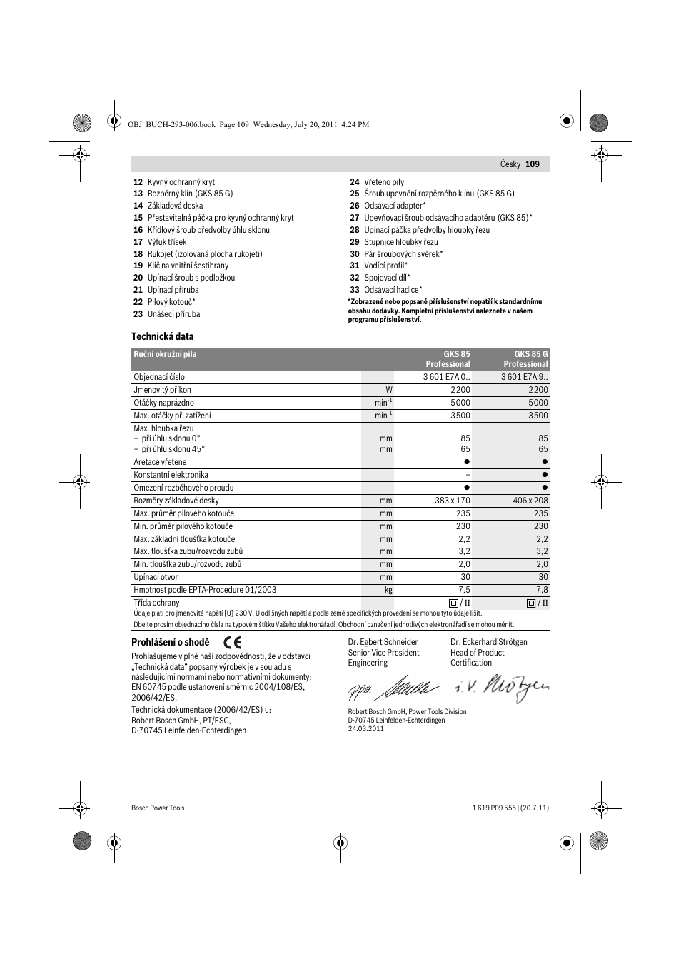 Bosch GKS 85 G Professional User Manual | Page 109 / 217