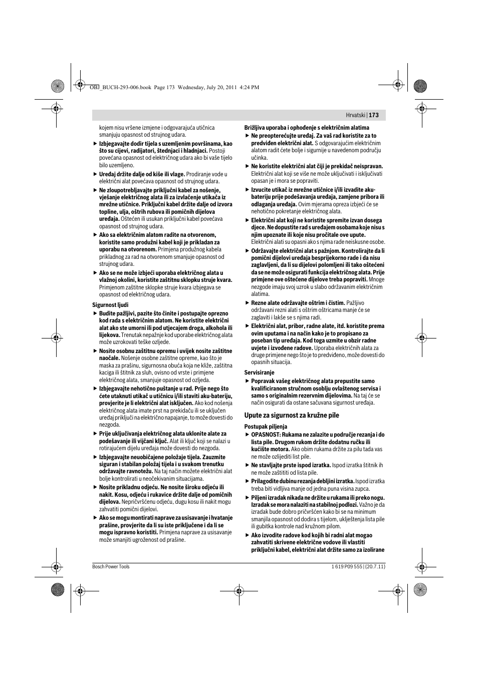 Bosch GKS 85 G Professional User Manual | Page 173 / 217