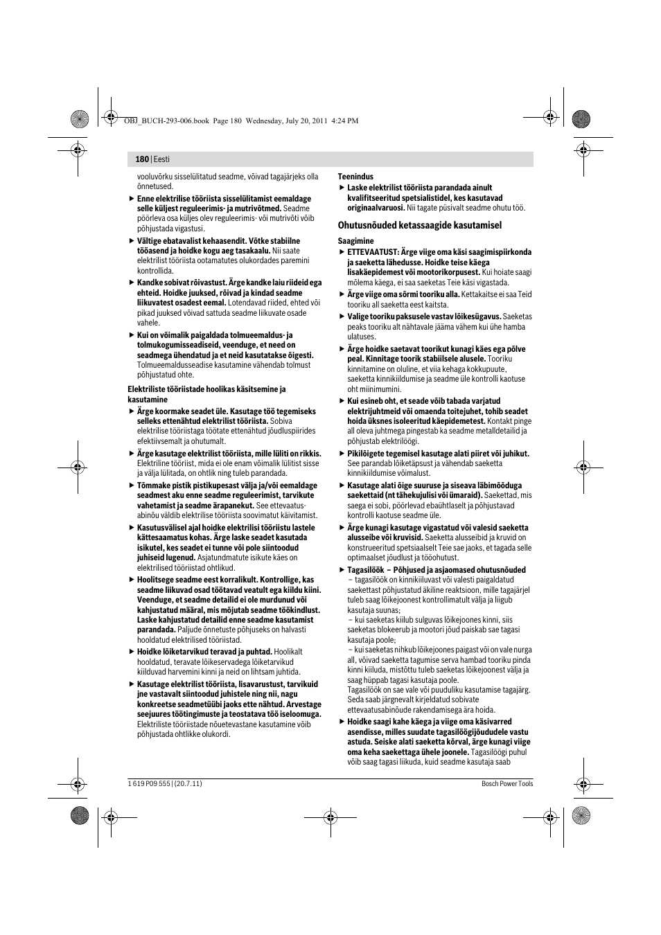 Bosch GKS 85 G Professional User Manual | Page 180 / 217