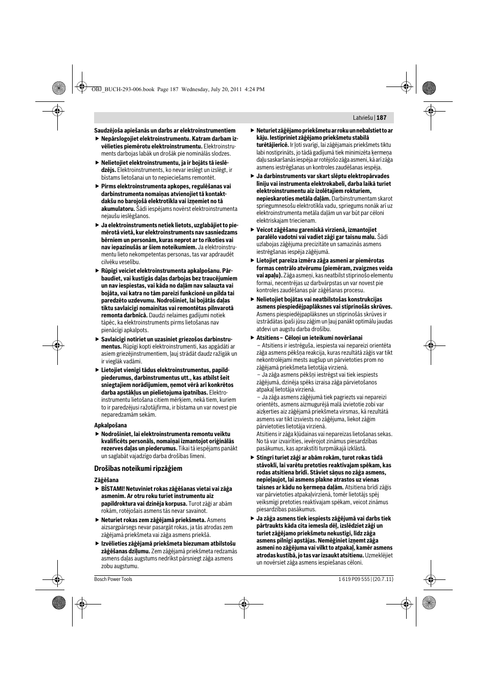 Bosch GKS 85 G Professional User Manual | Page 187 / 217