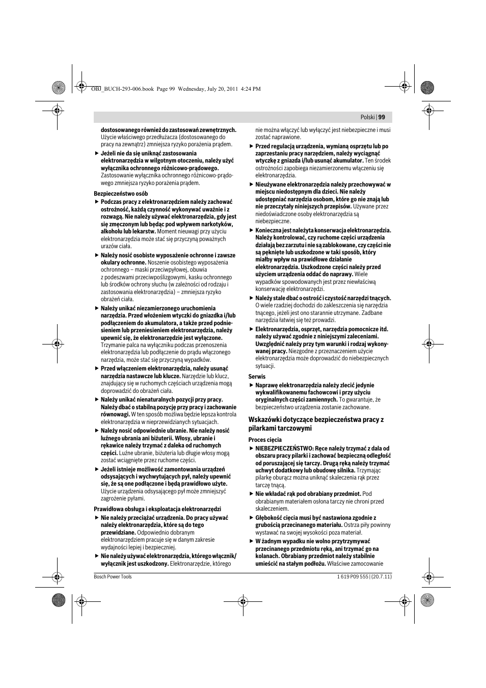 Bosch GKS 85 G Professional User Manual | Page 99 / 217