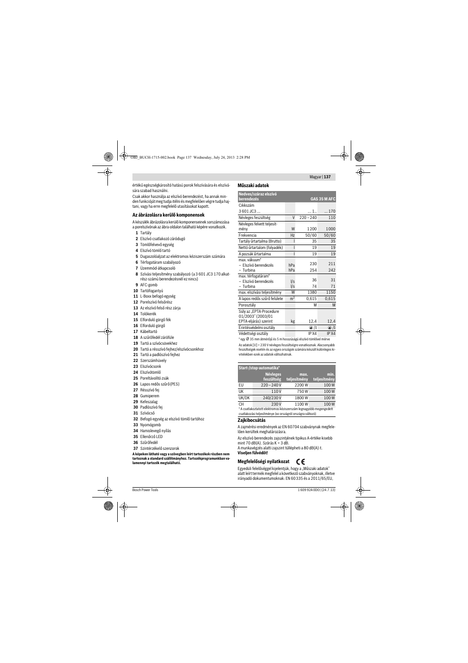 Bosch GAS 35 M AFC Professional User Manual | Page 137 / 258