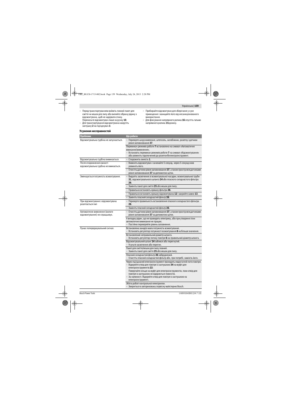 Bosch GAS 35 M AFC Professional User Manual | Page 159 / 258