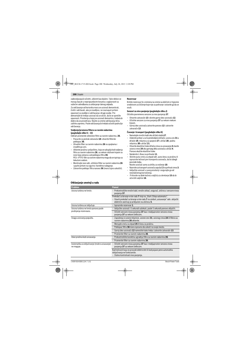 Bosch GAS 35 M AFC Professional User Manual | Page 200 / 258