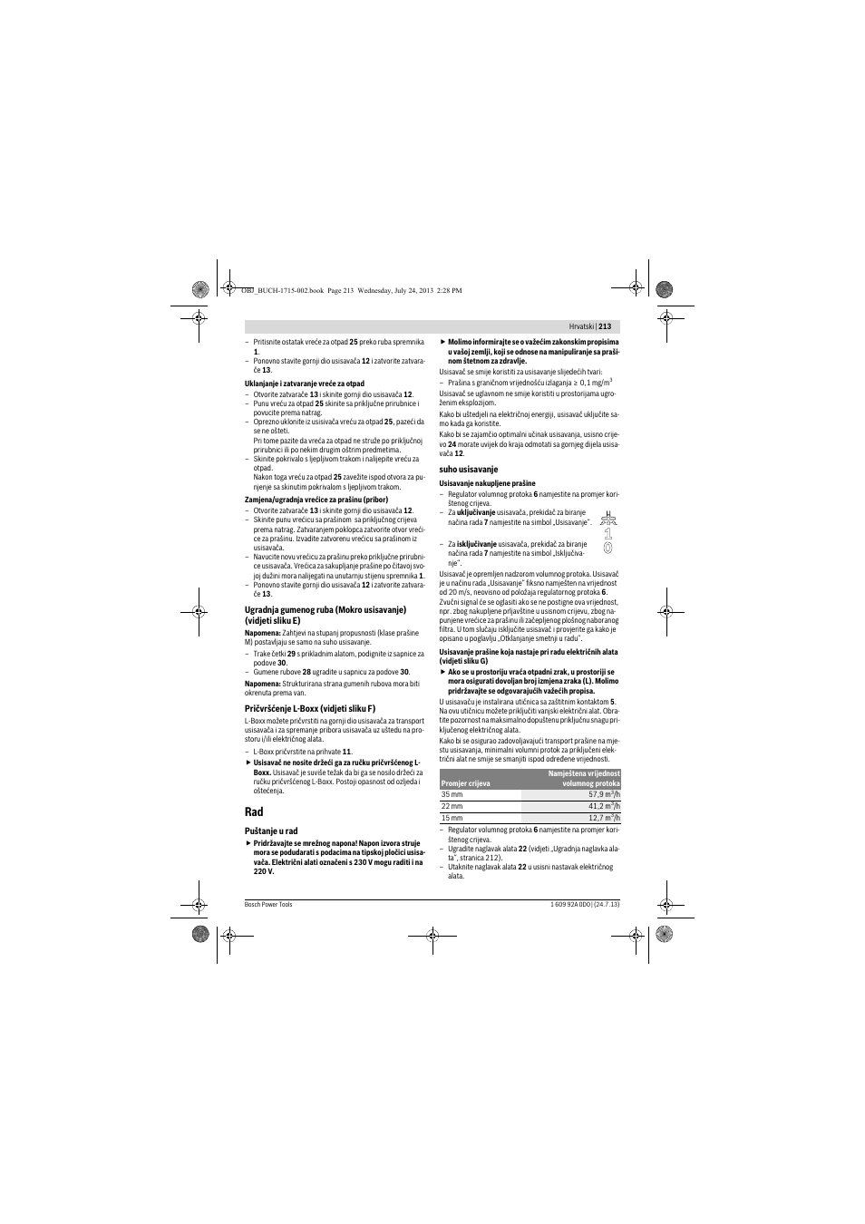 Bosch GAS 35 M AFC Professional User Manual | Page 213 / 258