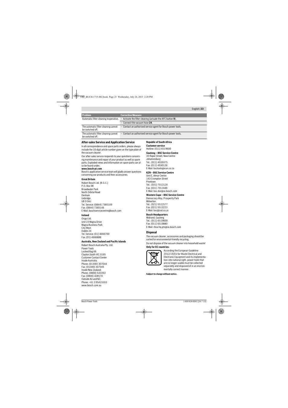 Bosch GAS 35 M AFC Professional User Manual | Page 23 / 258