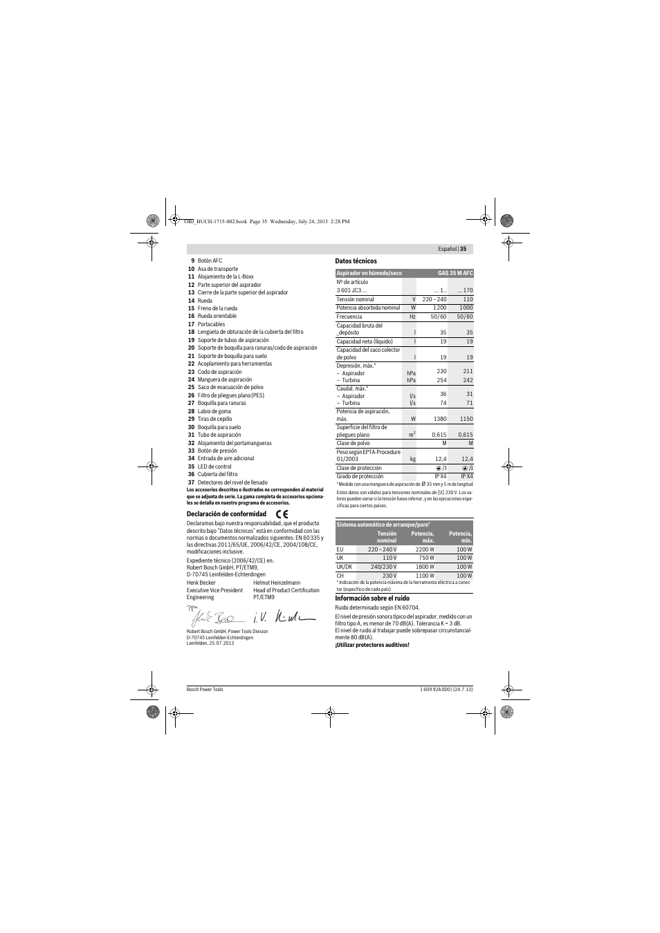 Bosch GAS 35 M AFC Professional User Manual | Page 35 / 258