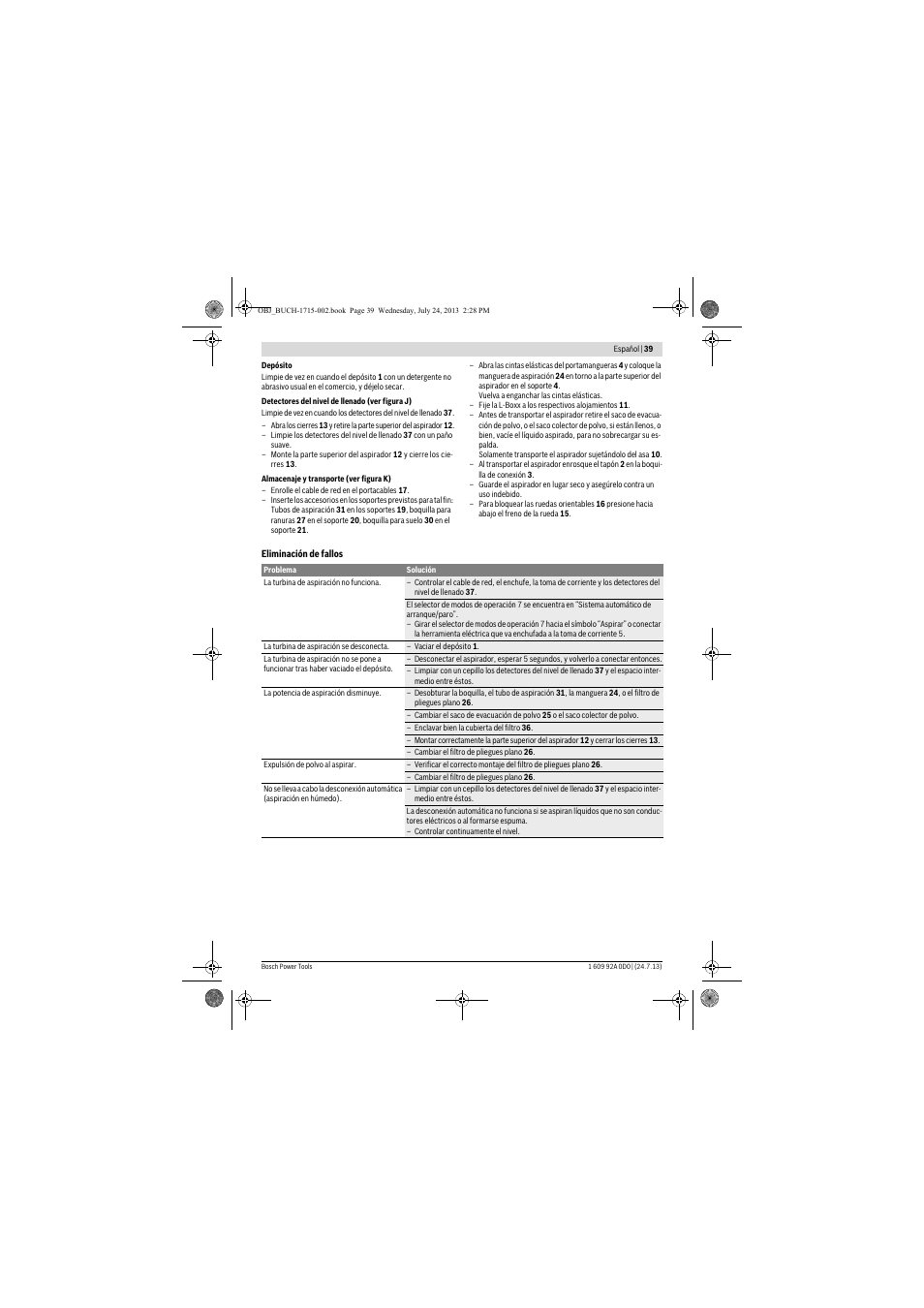 Bosch GAS 35 M AFC Professional User Manual | Page 39 / 258